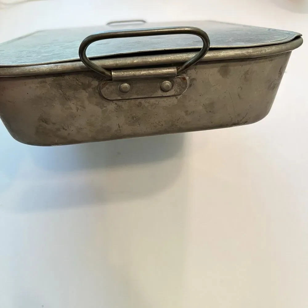 VTG Wear Ever 13”x9”x 2 1/4” #2612 Aluminum Baking Pan w/Lid #2612 1/2 + Handles